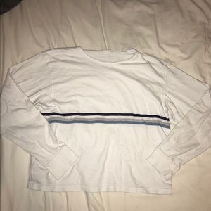 Long sleeve tee with pastel stripes